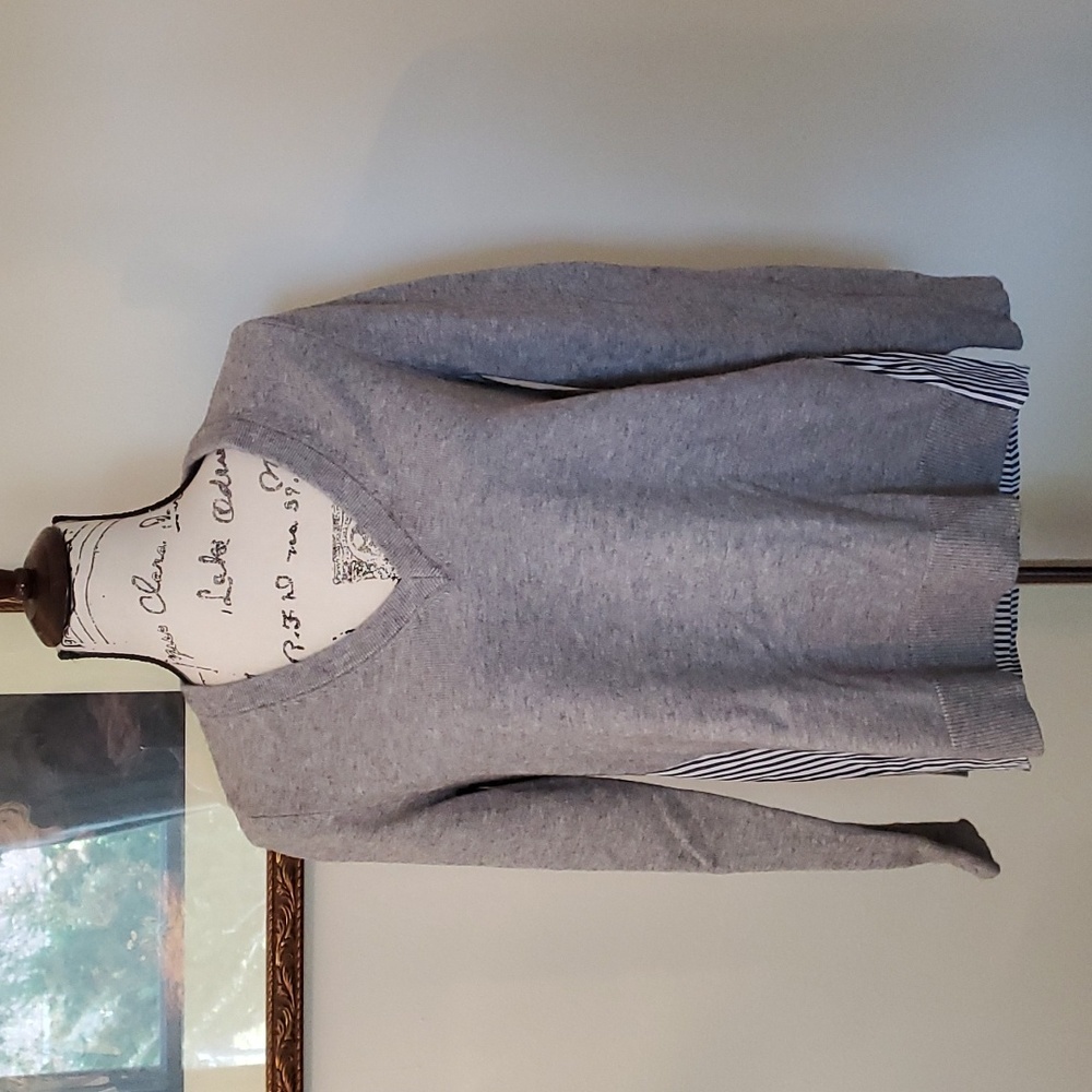 Honey Punch gray sweater with spilt, layered sides